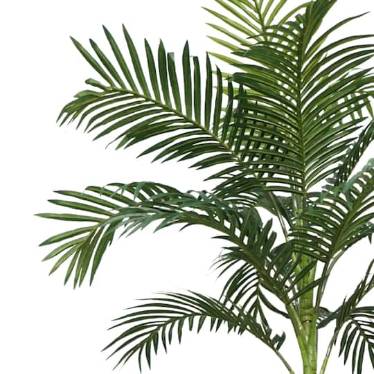 House of Silk Flowers 84" Golden Cane Palm in Natural Hyacinth Basket